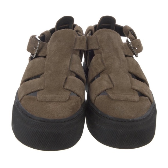 EMME PARSONS Ernest Cutout Suede Platform Sandals in Brown - Picture 3 of 5